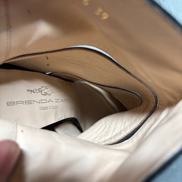 Brenda Zaro Black Suede Leather Cutout Ankle Booties – Women’s Size 8.5 - Picture 12 of 14